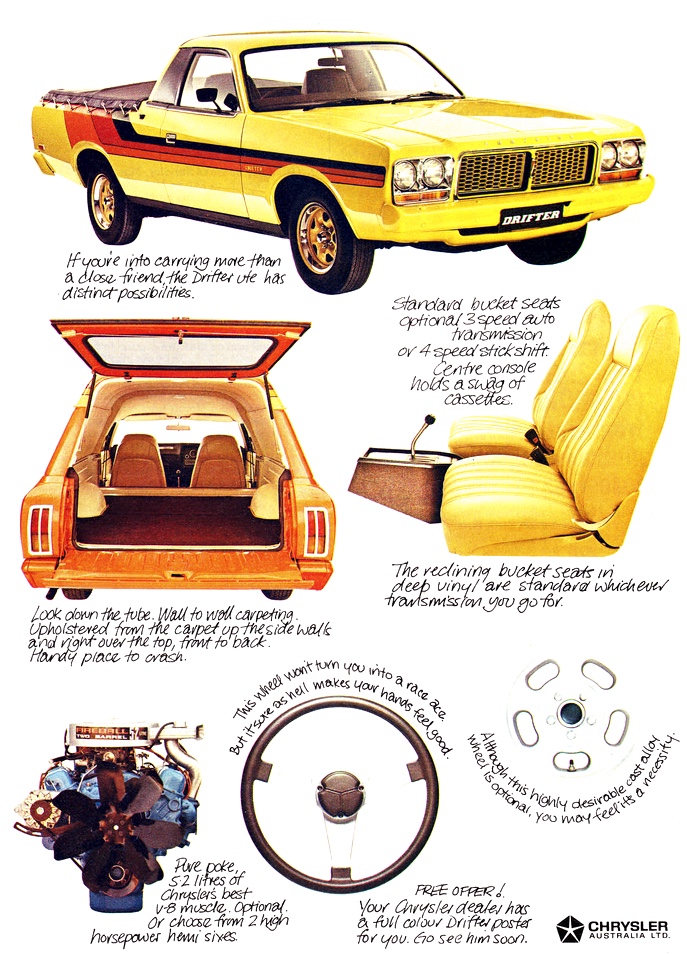1978 CL Chrysler Drirfter Ute Panel Van